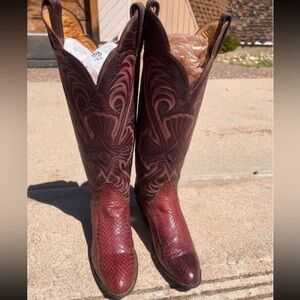 Tony Lama snakeskin boot